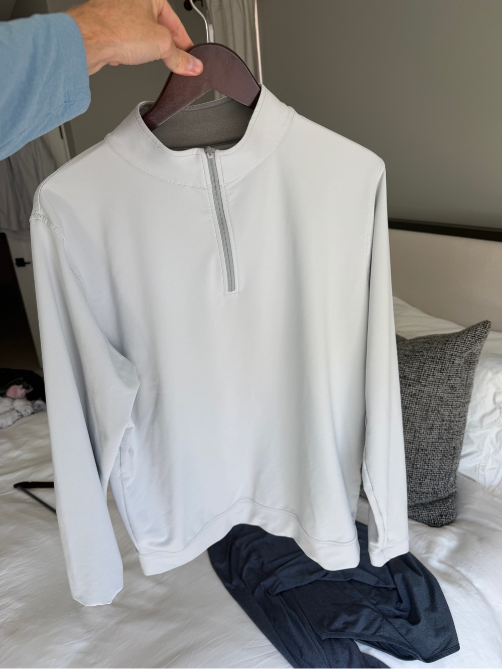 Peter Millar Gray Quarter-Zip